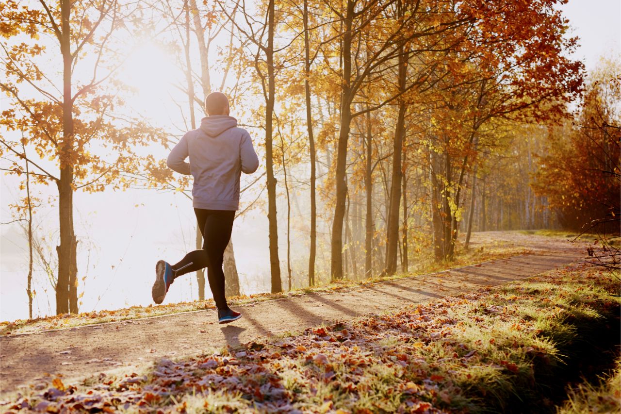 Läufer beim reduzieren von Stress-Symptomen