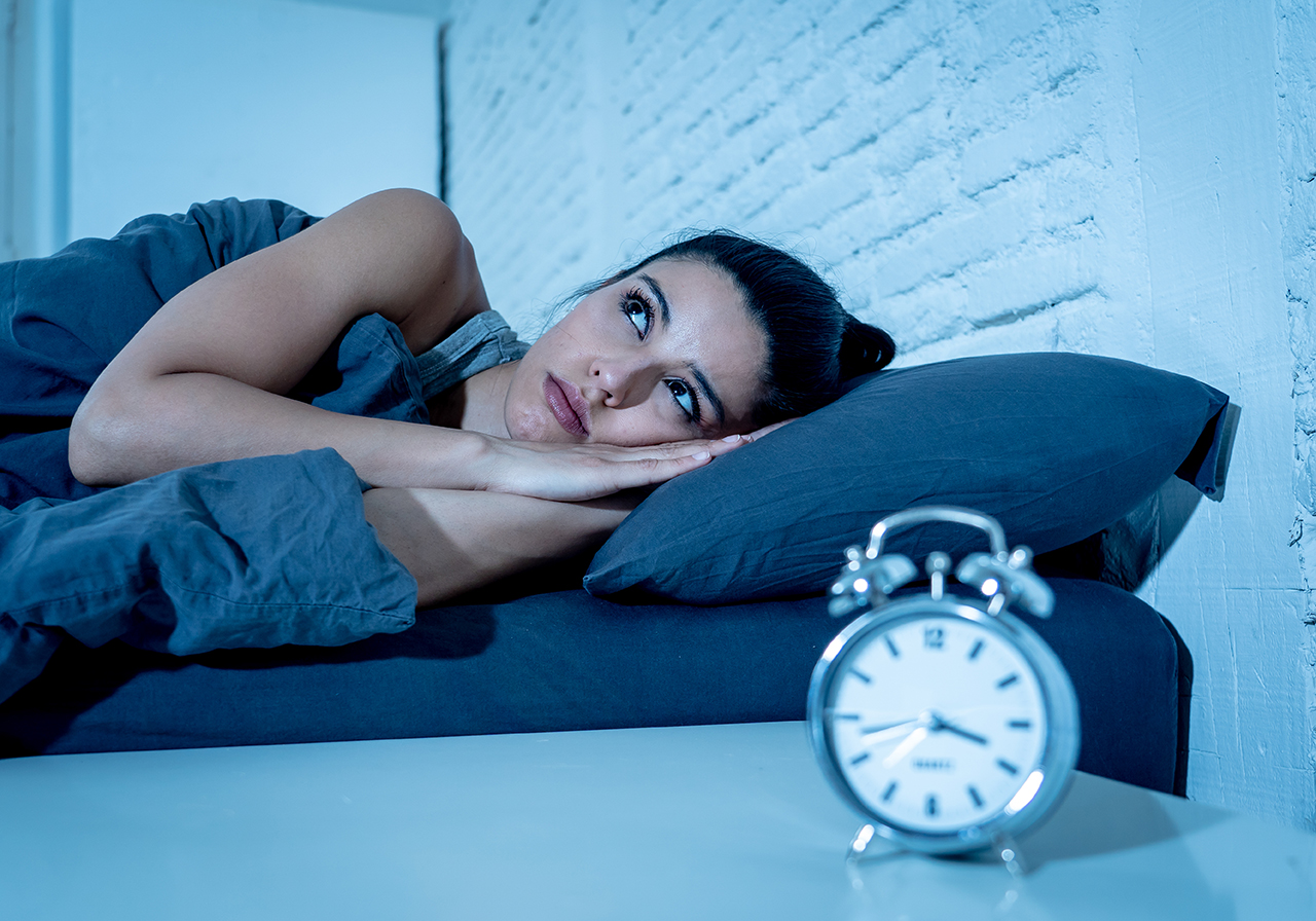 Einschlafprobleme sind häufig die Ursache von Stress.